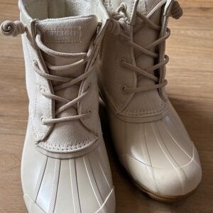 Sperry Women's Syren Gulf Boots Size 7 Angora White STS86758 Waterproof